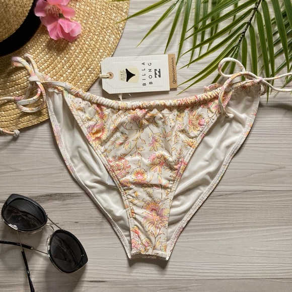 Billabong 🌸 Skimpy Floral Tie Side Hike Bikini Bottoms - Picture 12 of 16